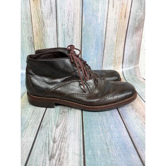 Wolverine 1000 Mile Wesley Wingtip Chukka Leather Boot Brown Shoes Men's 9.5D - Picture 5 of 9